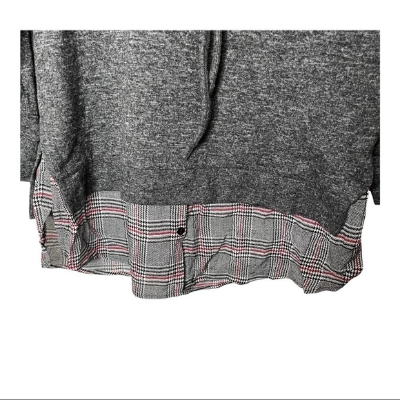 New York Laundry Cowl Neck Pullover Top with Built in Button down shirt Large - Picture 4 of 5